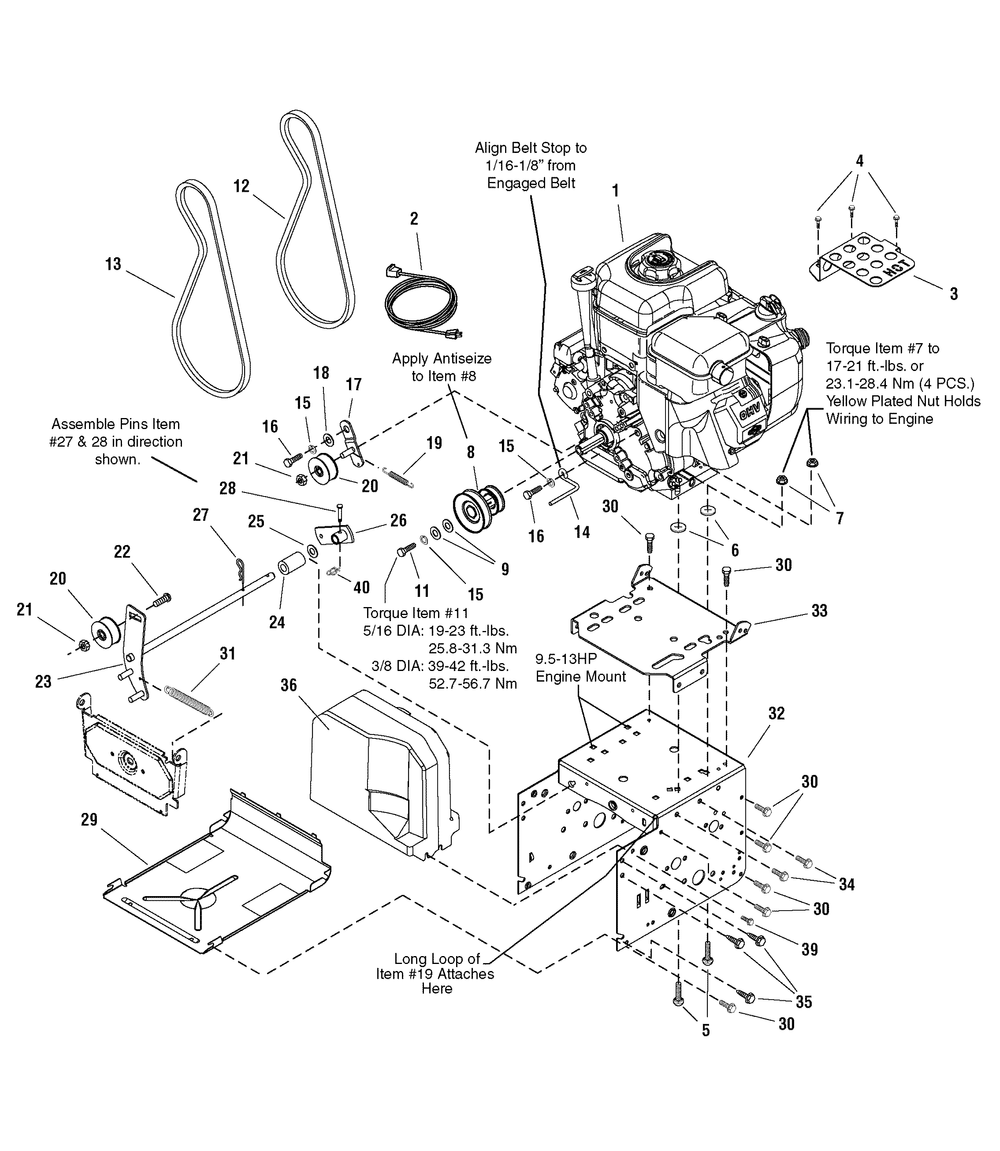 Engine And Frame Group - Steerable Diagram and Parts List for 1695575 2008 Briggs and Stratton Snow Blower